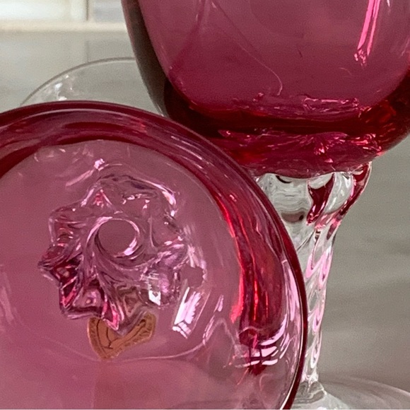 Poschinger Ruby Red Cranberry Cordial Glasses - Picture 2 of 11